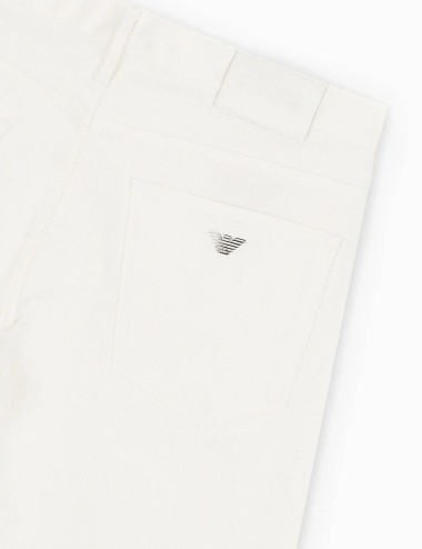 Pantaloni J06 slim fit in twill stretch bianco