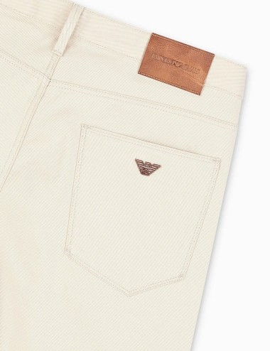 Pantaloni J06 slim fit in twill stretch beige