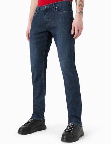 Pantaloni J06 slim fit in twill stretch DENIM BLU MD