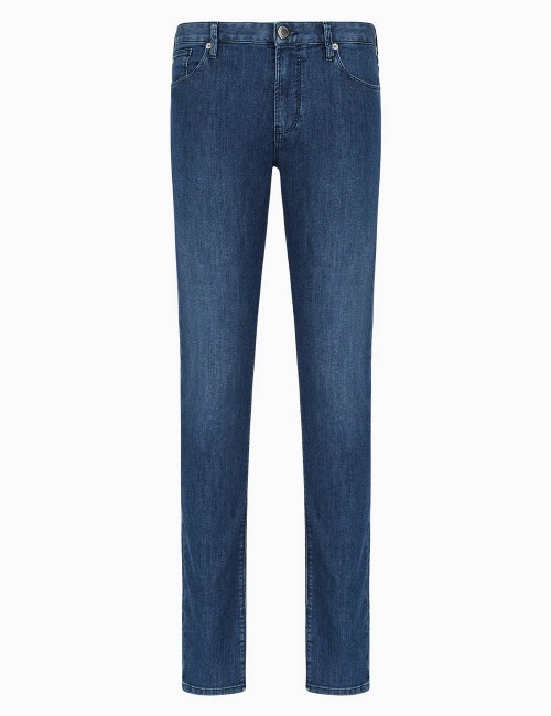 Pantaloni J06 slim fit in twill stretch DENIM BLU CH