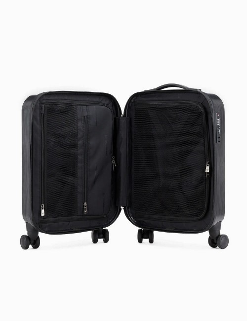 Trolley cabina in ABS con maxi aquila a rilievo Grigio