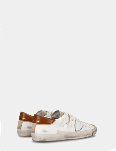 Sneaker basse Prsx uomo - beige e marrone