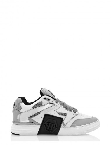 MIX LEATHER LO-TOP SNEAKERS