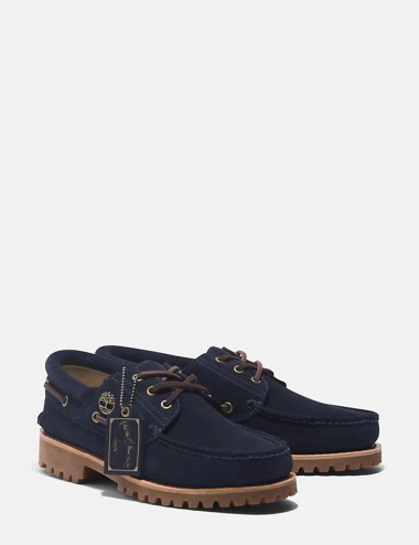 SCARPA DA BARCA TIMBERLAND® C.F. STEAD™ INDIGO SUEDE HANDSEWN 3-EYE DA UOMO IN BLU SCURO