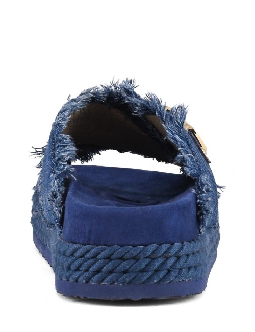 Ciabatta Criss-cross denim
