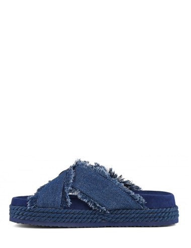 Ciabatta Criss-cross denim