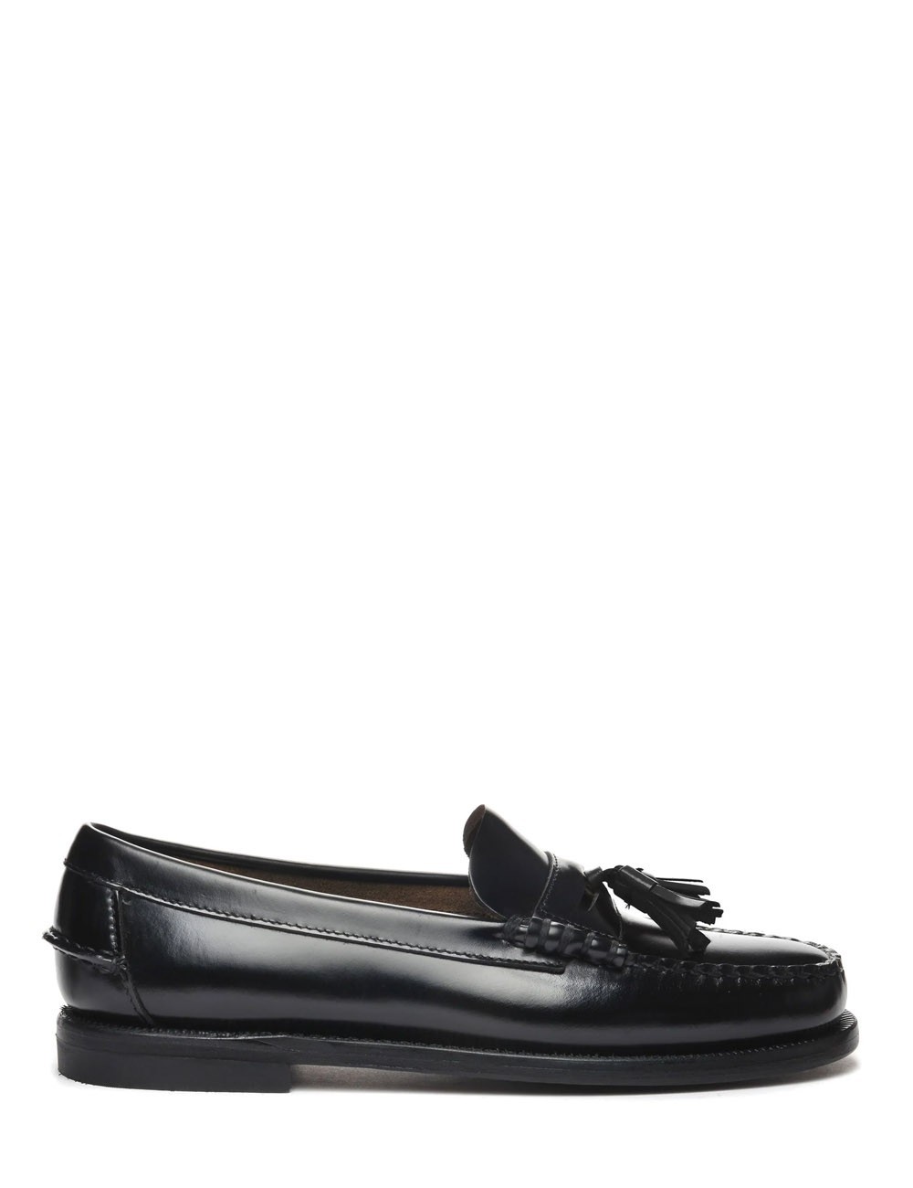 Mocassino con nappine multicolor nero