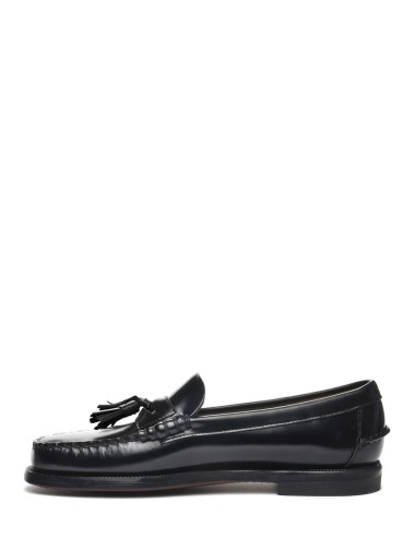 Mocassino con nappine multicolor nero
