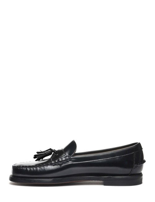Mocassino con nappine multicolor nero