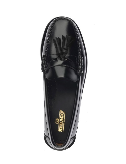 Mocassino con nappine multicolor nero