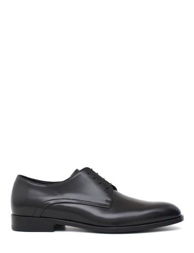 Scarpa con lacci in pelle nera time