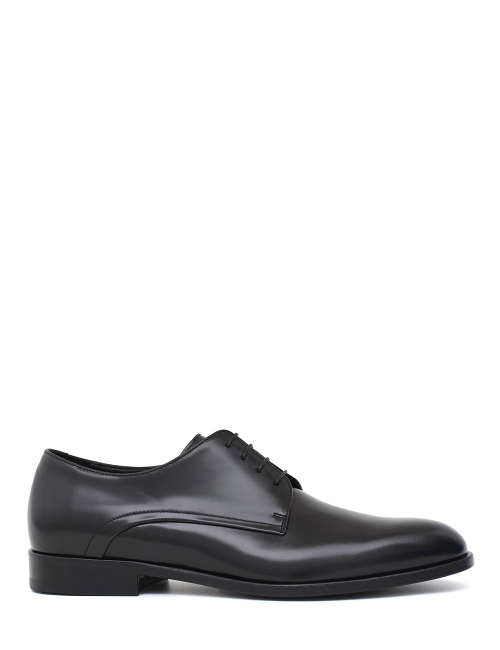 Scarpa con lacci in pelle nera time