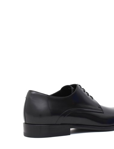 Scarpa con lacci in pelle nera time