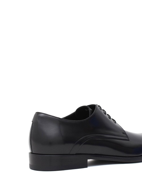 Scarpa con lacci in pelle nera time