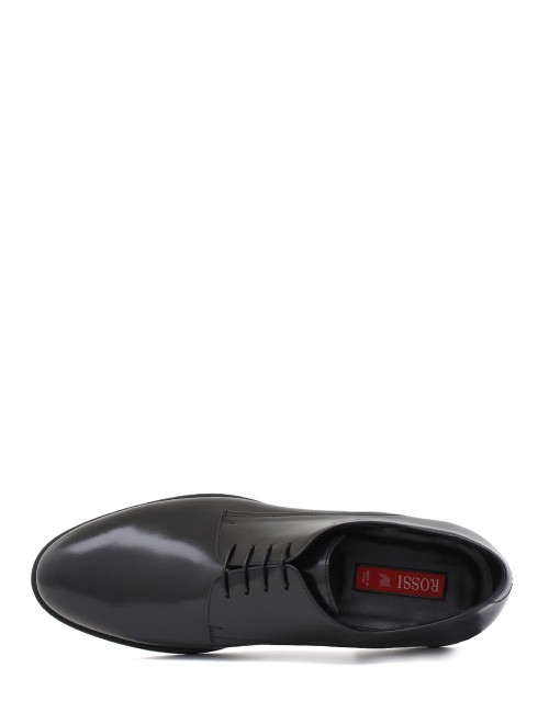 Scarpa con lacci in pelle nera time