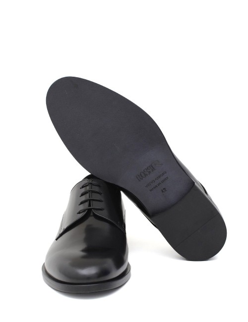Scarpa con lacci in pelle nera time