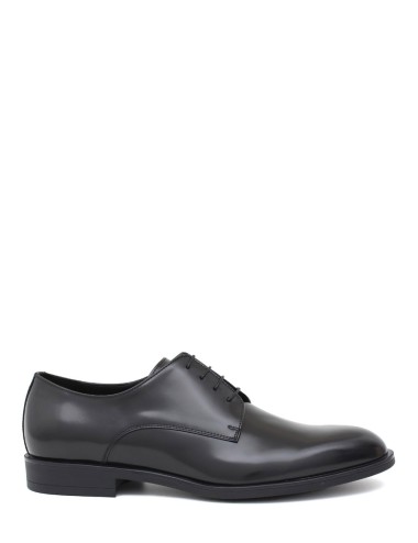 Scarpa con lacci in pelle nera time