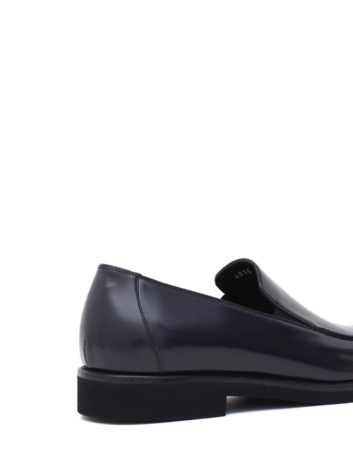 Mocassino in pelle blu scuro time