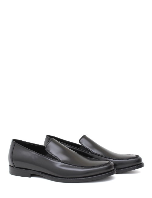Mocassino in pelle nero time