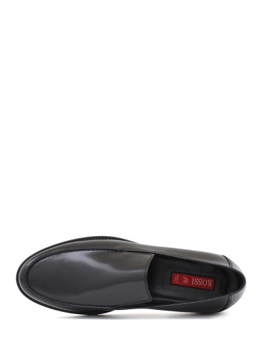 Mocassino in pelle nero time