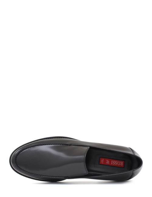 Mocassino in pelle nero time