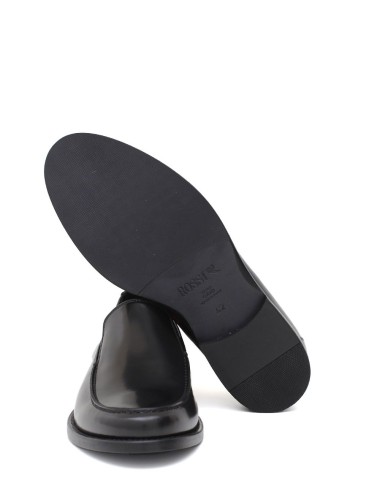 Mocassino in pelle nero time