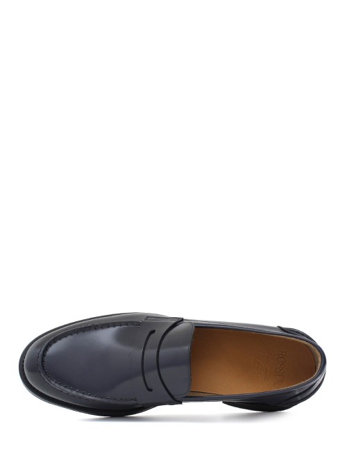 Mocassino in pelle blu scuro chelsea