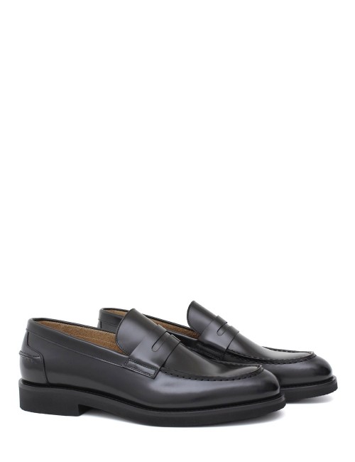 Mocassino in pelle nero chelsea