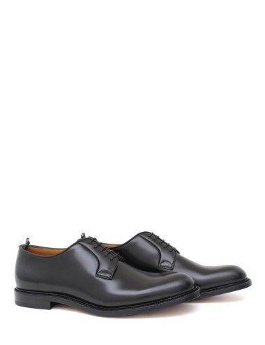 Scarpa con lacci in pelle nera chelsea