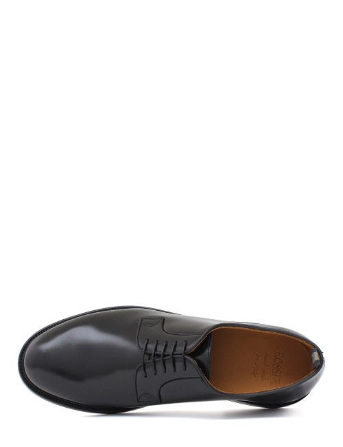 Scarpa con lacci in pelle nera chelsea