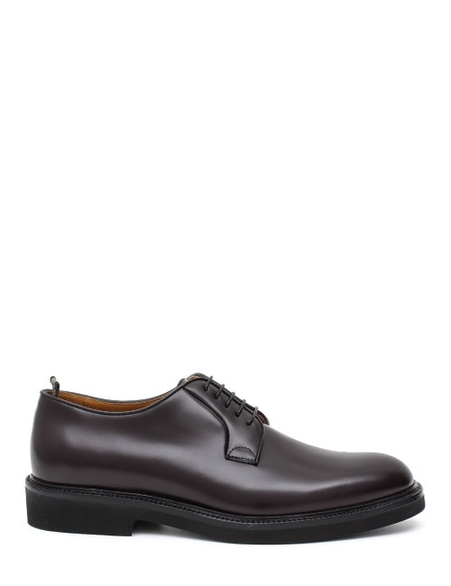 Scarpa con lacci in vitello bordeaux