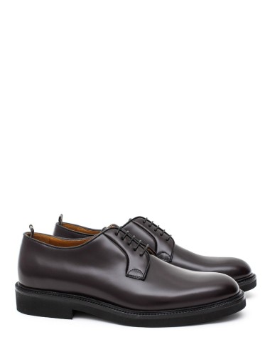 Scarpa con lacci in vitello bordeaux