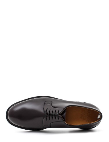 Scarpa con lacci in vitello bordeaux