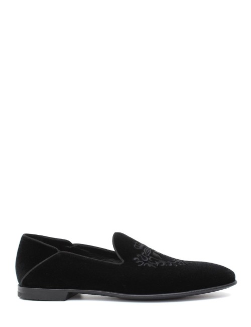 Mocassino in velluto Dragon nero
