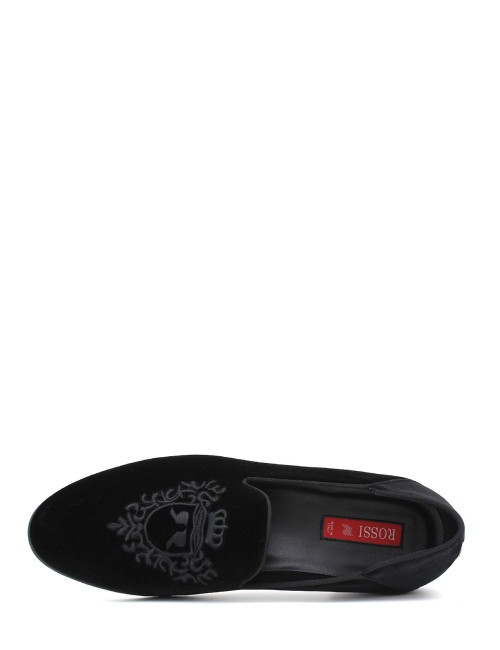 Mocassino in velluto Dragon nero