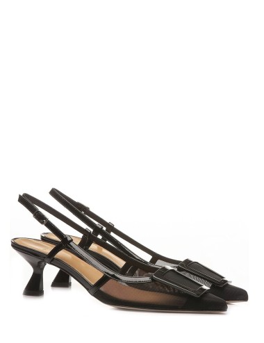 Slingback con tacco 2252 nero