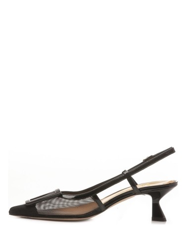 Slingback con tacco 2252 nero