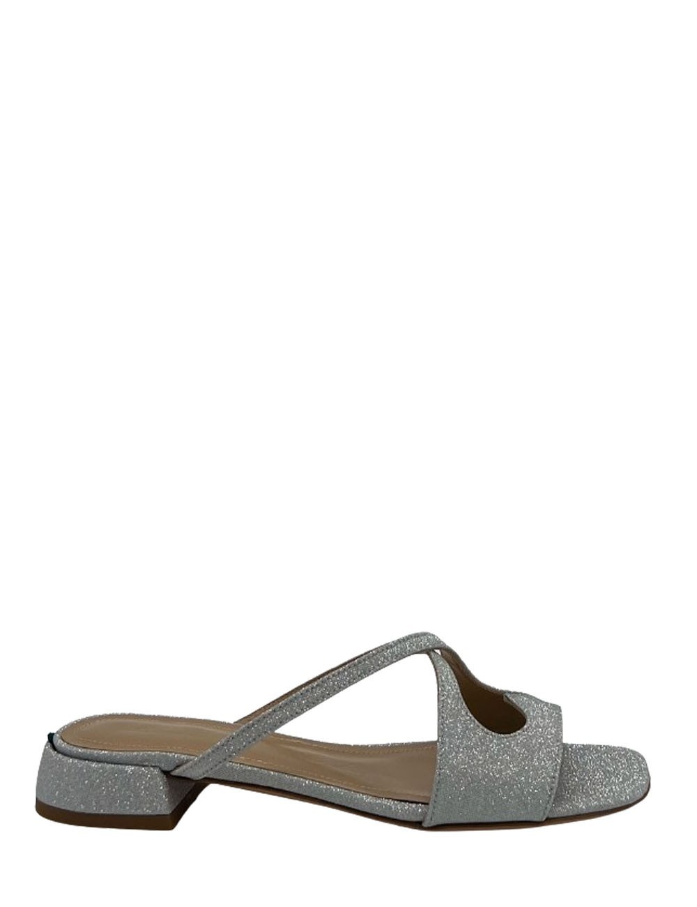 Sandalo basso AB2629TE MICROGLITTER ARGENTO