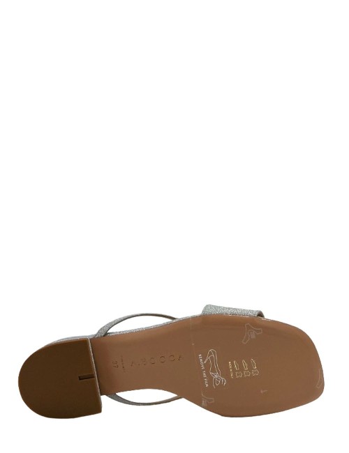 Sandalo basso AB2629TE MICROGLITTER ARGENTO