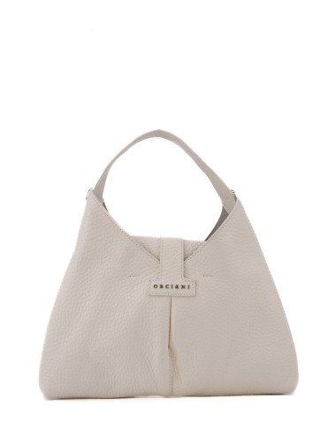 Borsa a spalla Vita Soft Small in pelle bianca