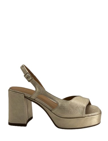 Sandalo con plateau livia platino