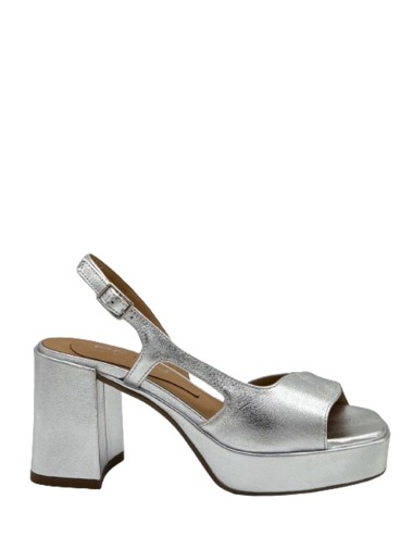 Sandalo con plateau livia argento