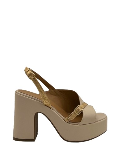 Sandalo con plateau gioia leucade gold