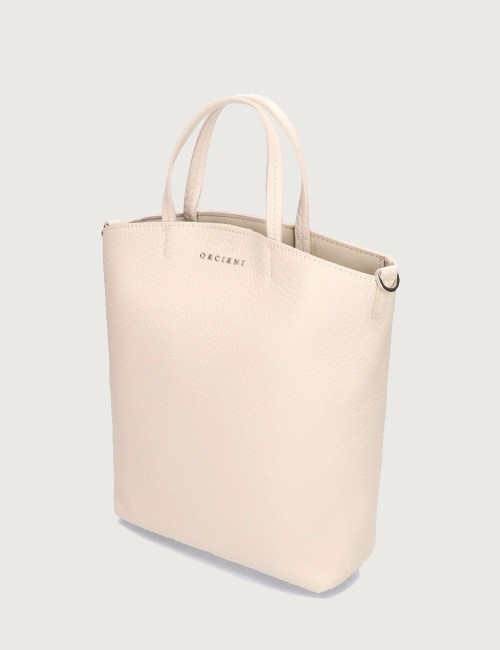 Shopper piccola Ladylike S Soft in pelle avorio