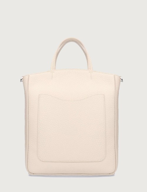 Shopper piccola Ladylike S Soft in pelle avorio