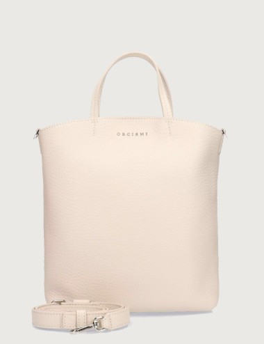 Shopper piccola Ladylike S Soft in pelle avorio