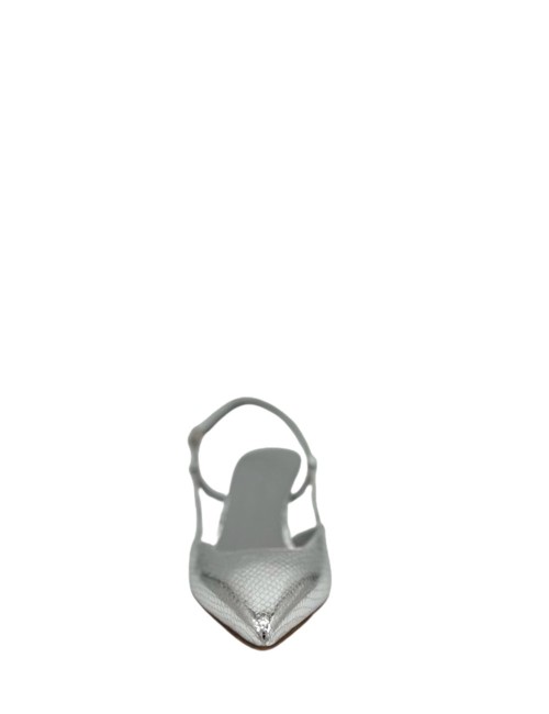 SLINGBACK CORAL ARGENTO SPECCHIO