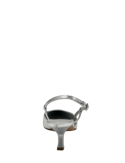 SLINGBACK CORAL ARGENTO SPECCHIO