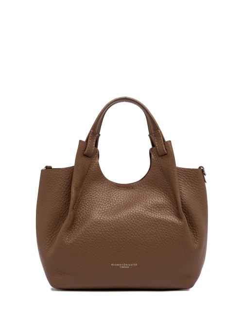 BORSA MEDIUM IN PELLE DUA CASTORO TESTA DI MORO