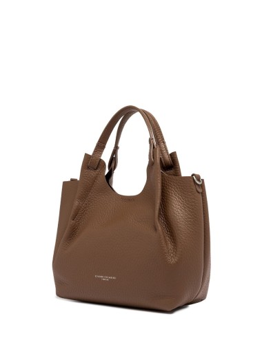 BORSA MEDIUM IN PELLE DUA CASTORO TESTA DI MORO